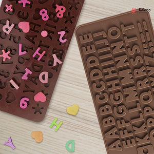 51 Cavity Alphabet Silicone Mould | 1 Piece