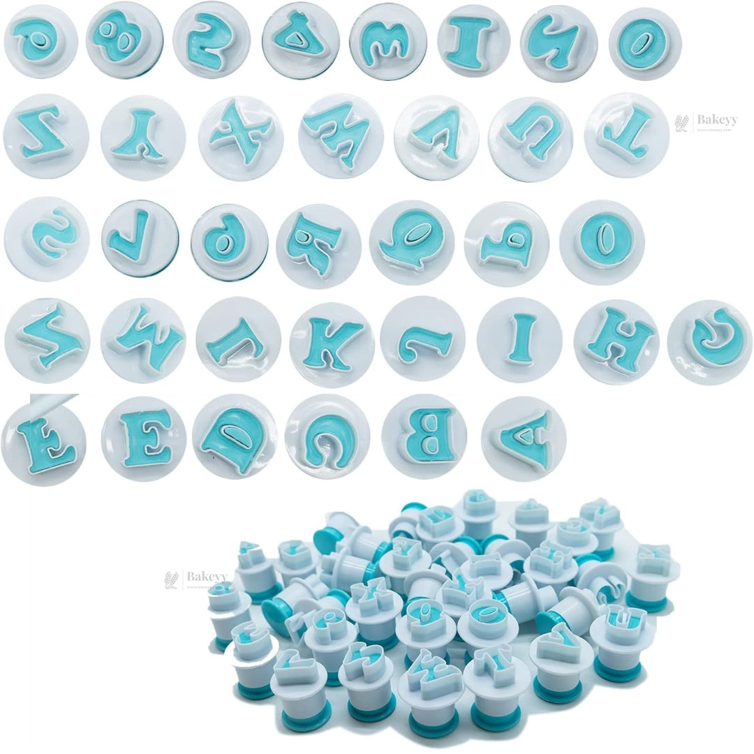 Alphabet & Number Fondant Cutter Set | Plunger Style Cutter | Pack of 1