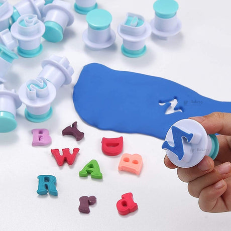 Alphabet & Number Fondant Cutter Set | Plunger Style Cutter | Pack of 1