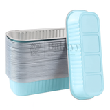 Aluminum Foil Baking Containers with Transparent Lid | Rectangle Tins | Bake N Serve | Pack of 100