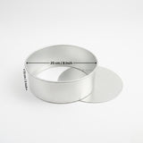 Aluminium Detachable Bottom Cake Mould | Round Baking Pan | 3 Inch Height | Multiple Sizes Available | Pack of 1