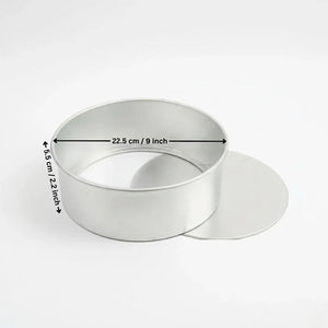Aluminium Detachable Bottom Cake Mould | Round Baking Pan | 3 Inch Height | Multiple Sizes Available | Pack of 1