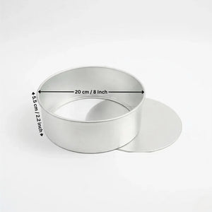 Aluminium Detachable Bottom Cake Mould | Round Baking Pan | 3 Inch Height | Multiple Sizes Available | Pack of 1