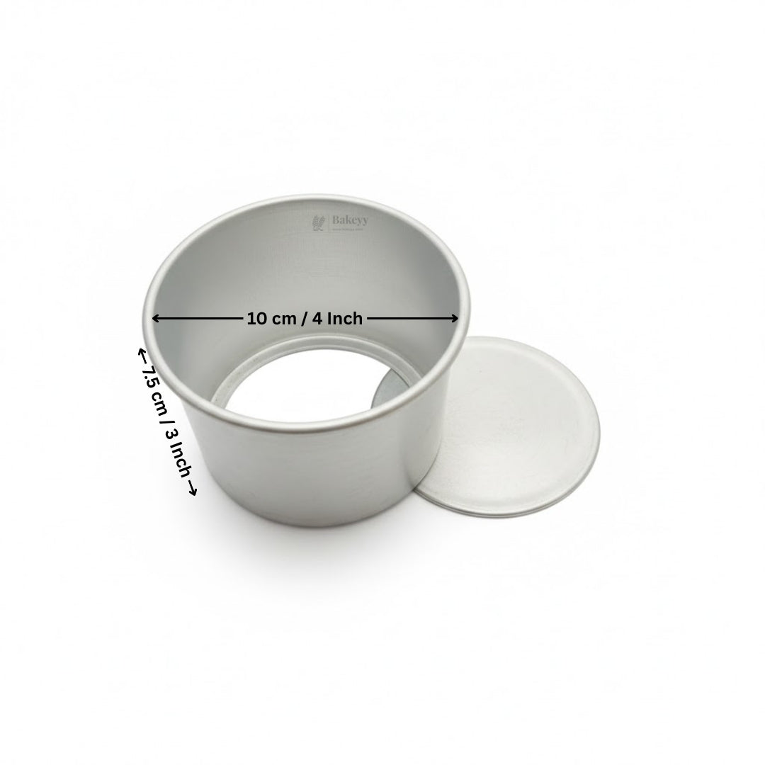 Aluminium Detachable Bottom Cake Mould | Round Baking Pan | 3 Inch Height | Multiple Sizes Available | Pack of 1