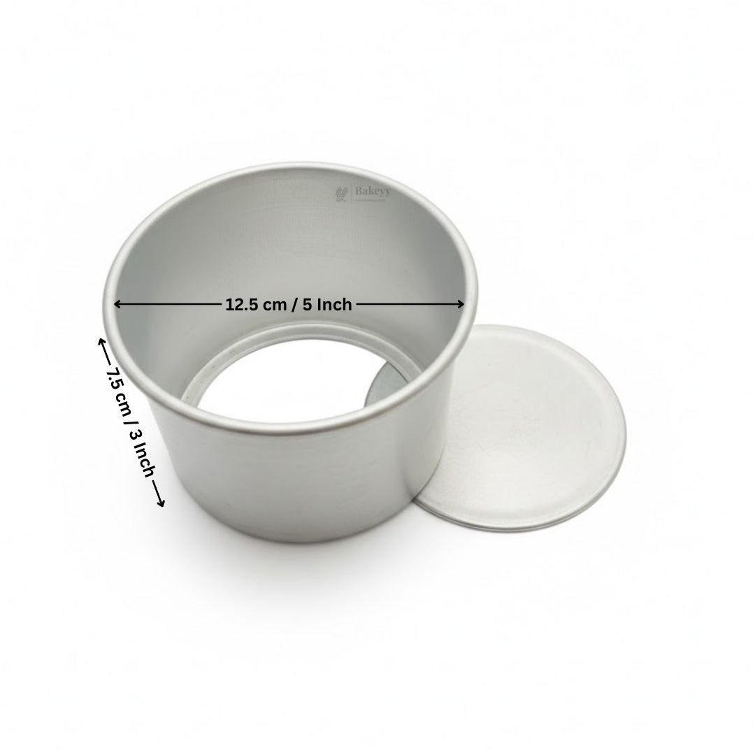 Aluminium Detachable Bottom Cake Mould | Round Baking Pan | 3 Inch Height | Multiple Sizes Available | Pack of 1