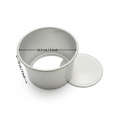Aluminium Detachable Bottom Cake Mould | Round Baking Pan | 3 Inch Height | Multiple Sizes Available | Pack of 1
