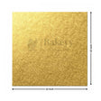 Square Gold Cake Base | Cake Board | Display Board for Cakes - Bakeyy.com - India - Square Gold Cake Base | Cake Board | Display Board for Cakes - 12 Inch | Pack of 25