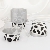 Aluminum Foil Baking Containers with Transparent Lid | Round Tins | Bake N Serve | Pack of 100