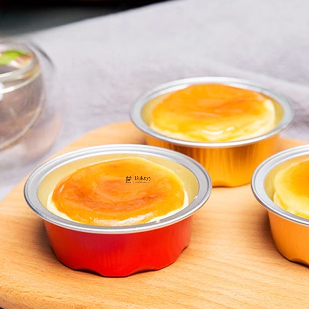 Aluminum Foil Baking Containers with Transparent Lid | Round Tins | Bake N Serve | Pack of 100