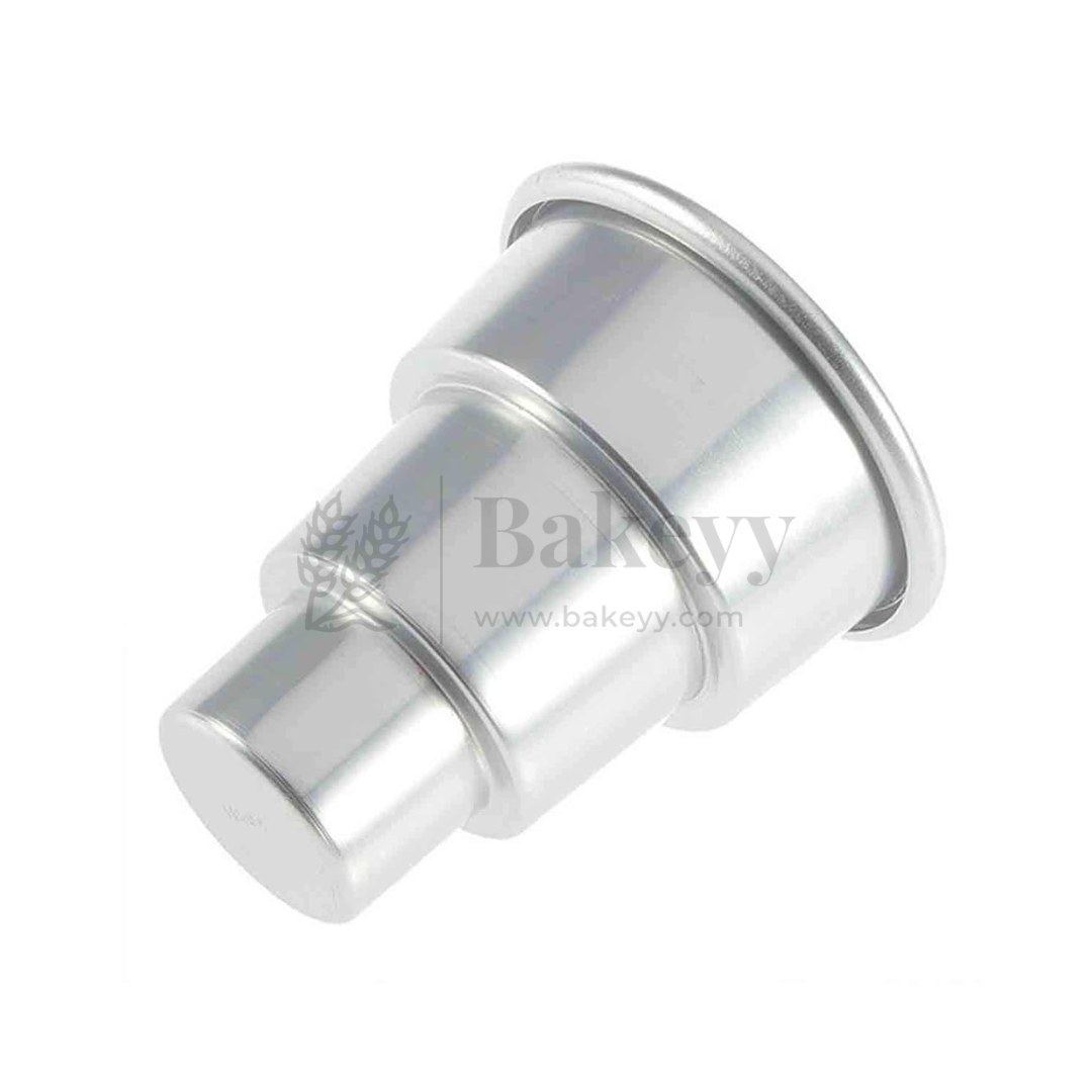Metallic cylindrical object with 'Bakeyy' branding on a white background