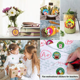 1 Inch Animal Theme Motivational Sticker Roll | 500 Stickers | Pack of 1
