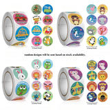 1 Inch Animal Theme Motivational Sticker Roll | 500 Stickers | Pack of 1
