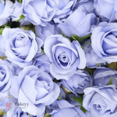 Artificial Rose Flower Buds | Premium Fabric Decorative Roses for Cakes, Gifting & Decor | Pack of 25 - Bakeyy.com - India - Artificial Rose Flower Buds | Premium Fabric Decorative Roses for Cakes, Gifting & Decor | Pack of 25 - Light Purple 250.00