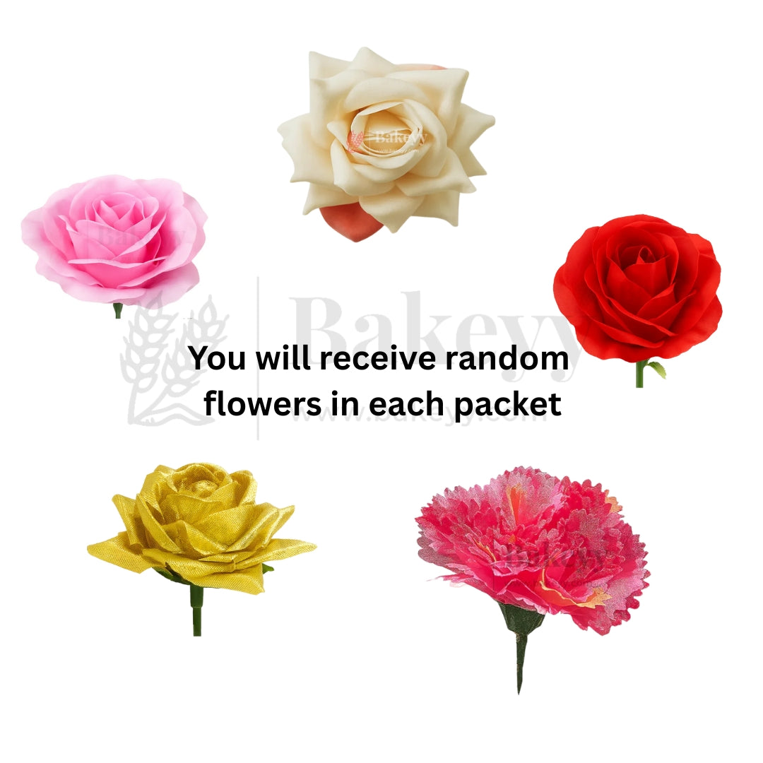 Mixed Artificial Flowers Without Stem | Pack of 10