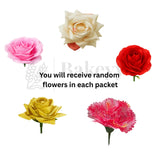 Mixed Artificial Flowers Without Stem | Pack of 10