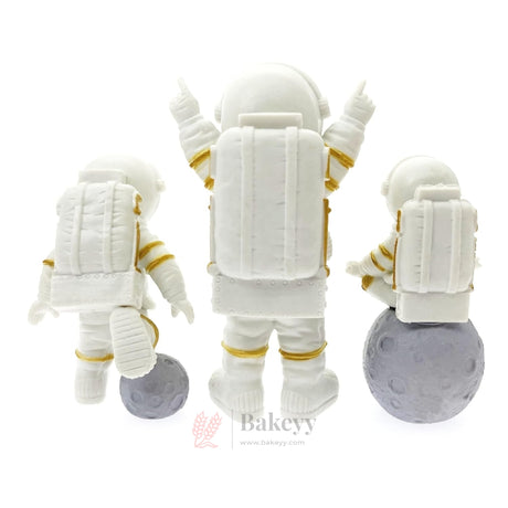 Astronaut Cake Topper Set | Gold, Silver & Blue Variants | Space Theme Decoration | Pack of 1