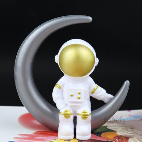 Astronaut Moon Theme Cake Topper Set | Space Theme Decoration | Pack of 1