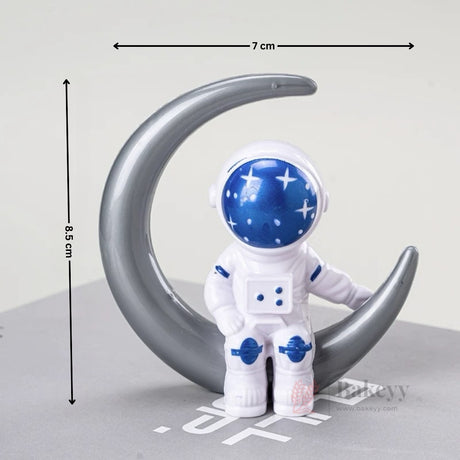 Astronaut Moon Theme Cake Topper Set | Space Theme Decoration | Pack of 1