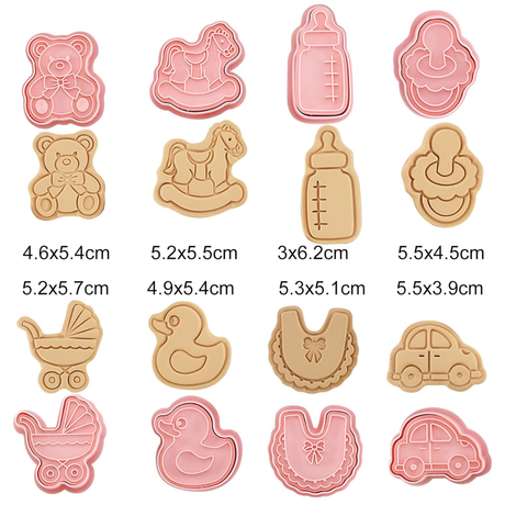 Baby Theme Cookie Cutter & Embosser Set