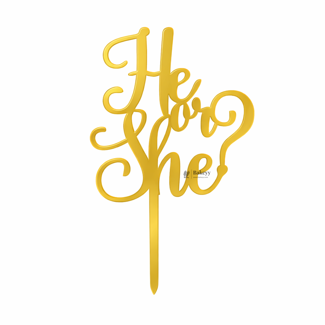 4 Inch Gold Acrylic Baby Shower Cake Topper | Oh Baby, Mom To Be & Baby Shower Designs | Pack of 5