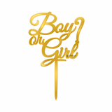 4 Inch Gold Acrylic Baby Shower Cake Topper | Oh Baby, Mom To Be & Baby Shower Designs | Pack of 5
