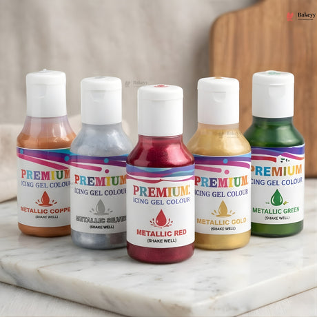 Bake Haven Metallic Food Gel Colour | Edible Metallic Finish | 20g | 1 Piece