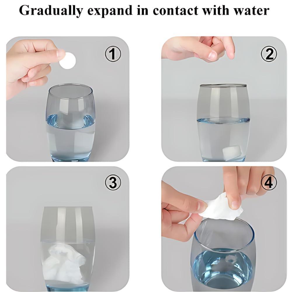 Compressed Coin Tissues | Magic Tablet Towel, Hypoallergenic Disposable Napkins | Cleaning Wipes for Face, Beauty, Baby, Home, Outdoors Hiking, Travel (Pack of 100) - Bakeyy.com - India - Compressed Coin Tissues | Magic Tablet Towel, Hypoallergenic Disposable Napkins | Cleaning Wipes for Face, Beauty, Baby, Home, Outdoors Hiking, Travel (Pack of 100) - Default Title