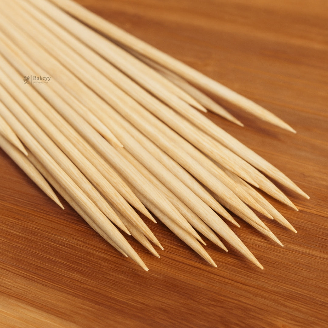 5 mm Thick | Bamboo Skewers | Multiple Sizes Available | Wood Skewer | Wooden Stick | Pack Of 40