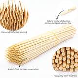 5 mm Thick | Bamboo Skewers | Multiple Sizes Available | Wood Skewer | Wooden Stick | Pack Of 40