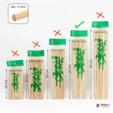 2 mm | Bamboo Skewers | Wooden Skewer | Wooden Stick | Pack of 60