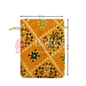 Bandhini Print Potli Bags | Perfect for Festive Gifting | Pack of 10 - Bakeyy.com - India - Bandhini Print Potli Bags | Perfect for Festive Gifting | Pack of 10 - Yellow / 10x14 cm 150.00