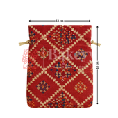 Bandhini Print Potli Bags | Perfect for Festive Gifting | Pack of 10 - Bakeyy.com - India - Bandhini Print Potli Bags | Perfect for Festive Gifting | Pack of 10 - Red / 13x18 cm 200.00