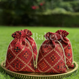 Bandhini Print Potli Bags | Perfect for Festive Gifting | Pack of 10