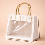 Beige_Cream_Jute_Gift_Bag_with_Floral_Accent_Transparent_Window_14 - Bakeyy.com