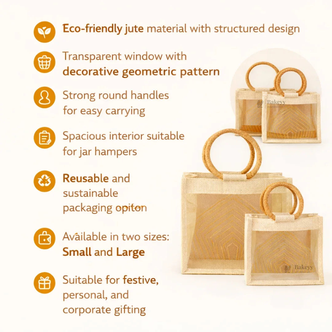 Beige_Cream_Jute_Gift_Bag_with_Transparent_Window_Round_Handles_1 - Bakeyy.com