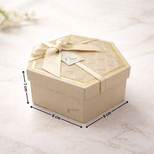 Beige_Hexagon_Gift_Box_with_Ribbon5 - Bakeyy.com