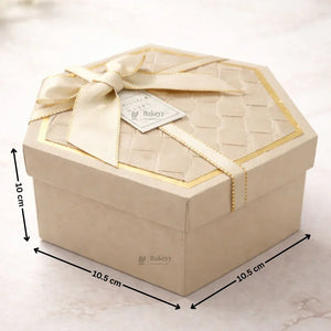 Beige_Hexagon_Gift_Box_with_Ribbon7 - Bakeyy.com