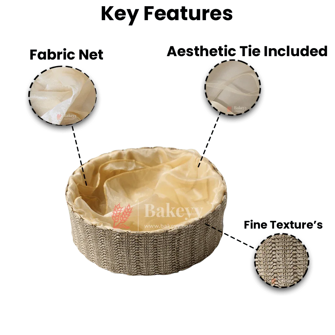 Beige_Round_Gift_Basket_-_Natural_Textured_Hamper_with_Satin_Lining_-_featres_-_image_-_bakeyy.com - Bakeyy.com
