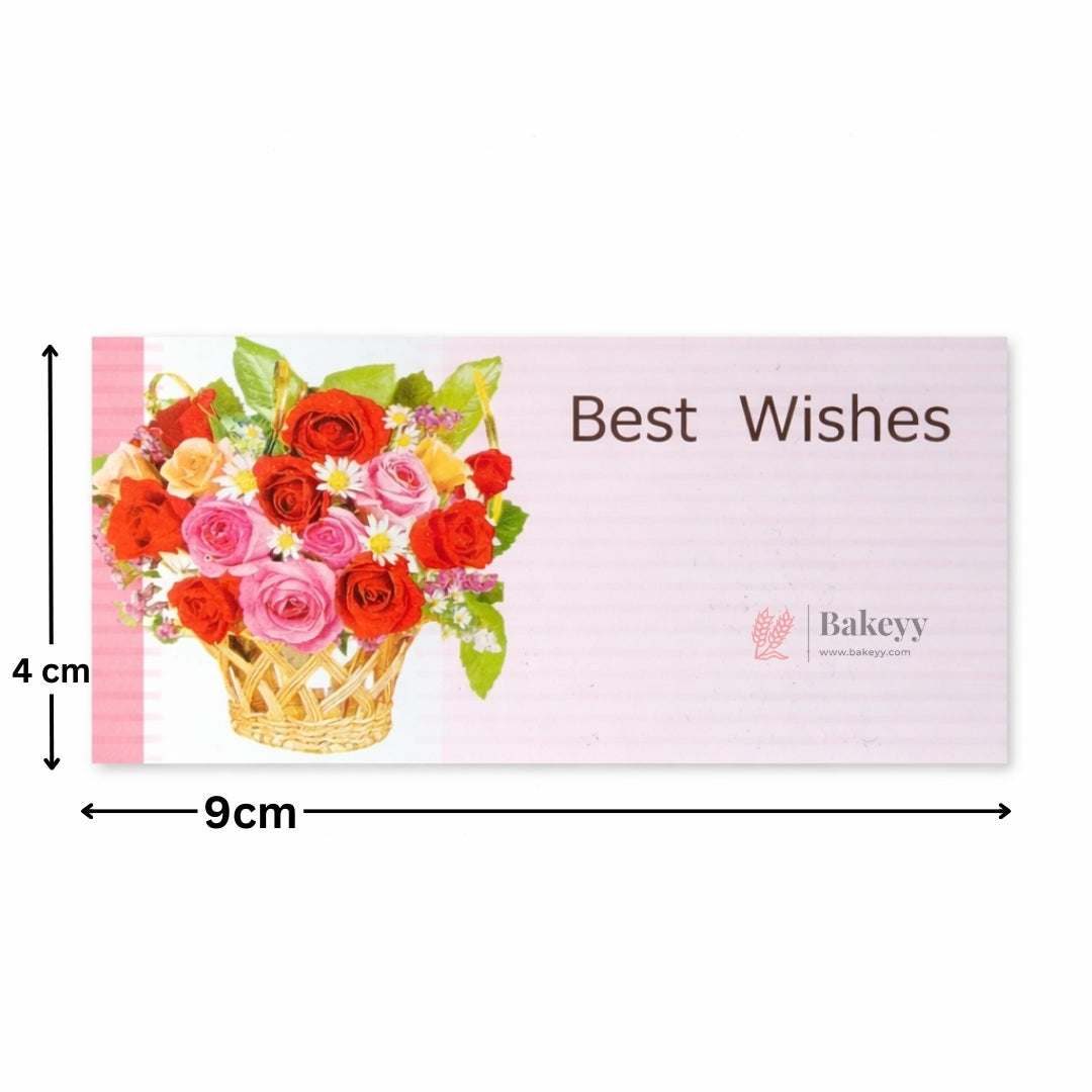 Best Wishes Greeting Cards for Gifts | Hampers & Bouquets Cards | Pack of 100