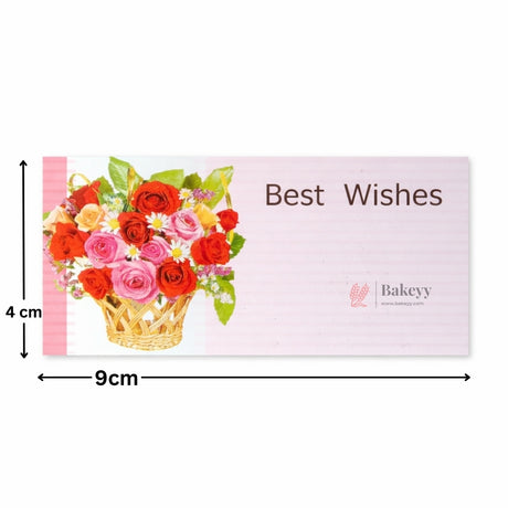 Best Wishes Greeting Cards for Gifts | Hampers & Bouquets Cards | Pack of 100