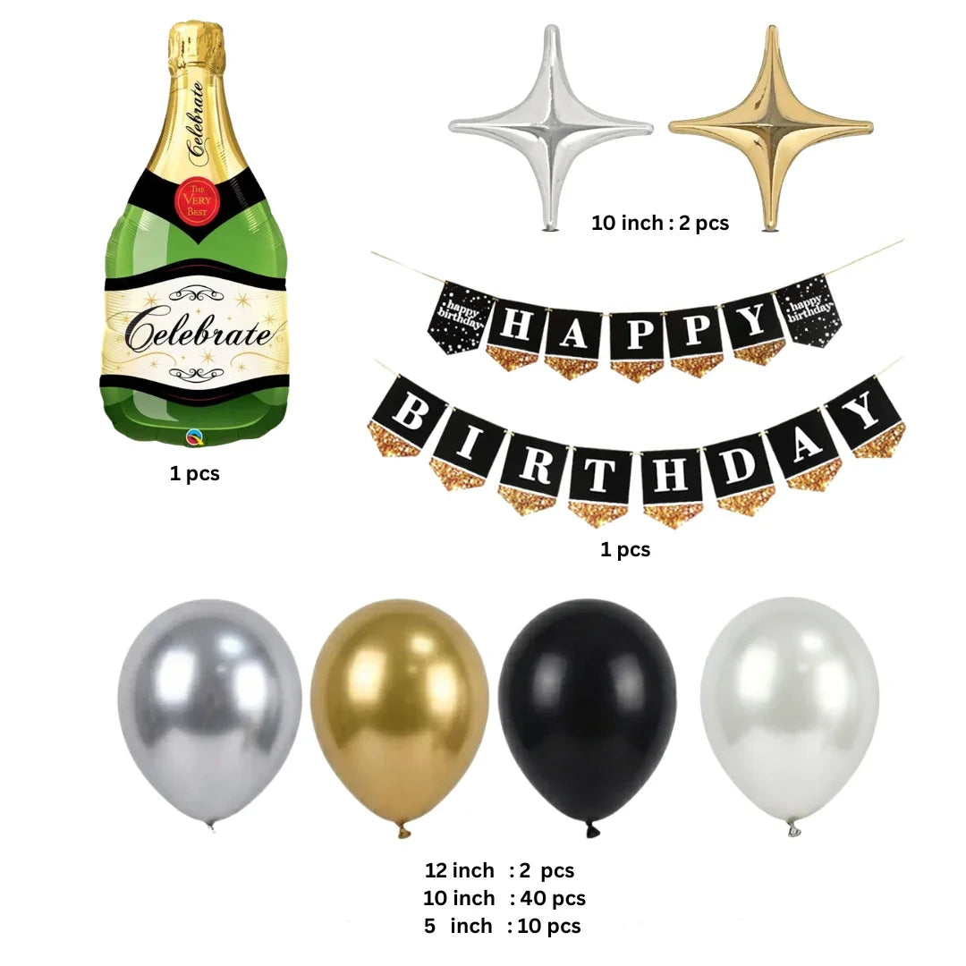 Black_Gold_Silver_Balloon_Arch_Decoration_Kit_Happy_Birthday_Theme_Party_Decor_Set_Pack_of_1_3 - Bakeyy.com