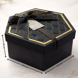 Black_Hexagon_Gift_Box_with_Ribbon6 - Bakeyy.com