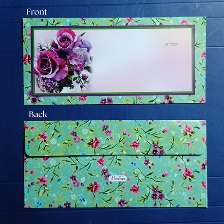 BloomScript Floral Cash Envelopes | Elegant Flower-Printed Shagun & Gift Envelopes | Multiple Designs Available | Pack of 25