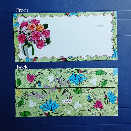 BloomScript Floral Cash Envelopes | Elegant Flower-Printed Shagun & Gift Envelopes | Multiple Designs Available | Pack of 25