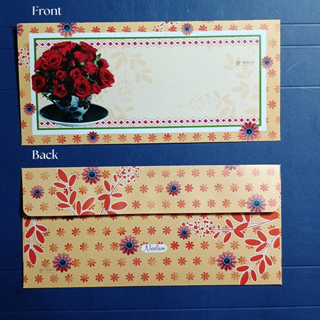 BloomScript Floral Cash Envelopes | Elegant Flower-Printed Shagun & Gift Envelopes | Multiple Designs Available | Pack of 25