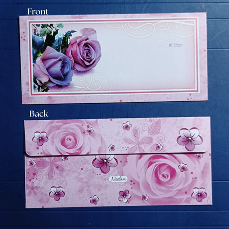 BloomScript Floral Cash Envelopes | Elegant Flower-Printed Shagun & Gift Envelopes | Multiple Designs Available | Pack of 25