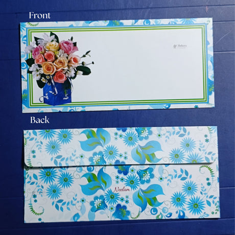 BloomScript Floral Cash Envelopes | Elegant Flower-Printed Shagun & Gift Envelopes | Multiple Designs Available | Pack of 25