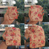 Floral Printed Jute Potli Bag | Floral Print Drawstring Pouch | 4 Sizes Available | Pack of 10