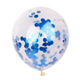 Blue Balloon Set – Latex & Confetti Combo  Party Decoration Combo  10 pc Set  1 Piece