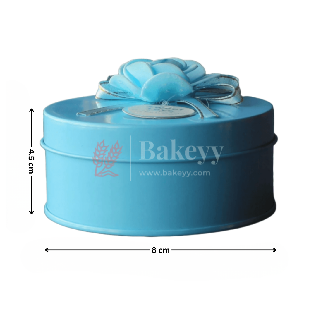 Round Empty Decorative Tin Box | Gift Box | Sweet Box | Jewellery Box | Luxury Box